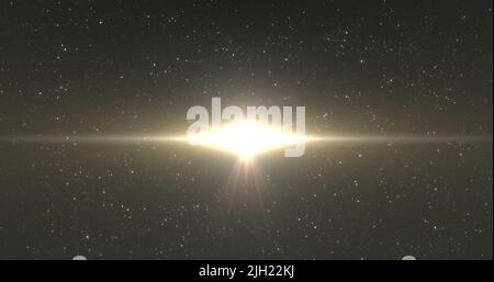 Image of light spots over black background Stock Photo