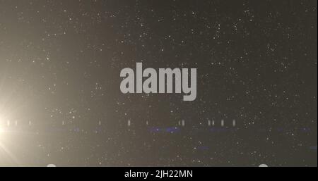 Image of light spots over black background Stock Photo