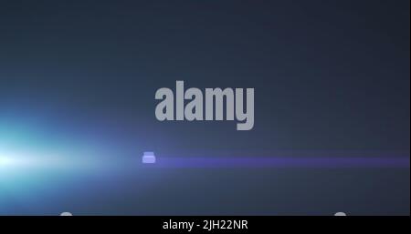 Image of light spots over black background Stock Photo
