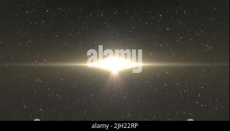 Image of light spots over black background Stock Photo