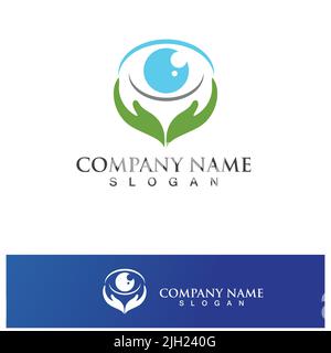 Creative Shield Eye Vision Logo Design Symbol Vector Illustration Stock Vector