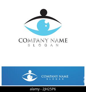 Creative Shield Eye Vision Logo Design Symbol Vector Illustration Stock Vector