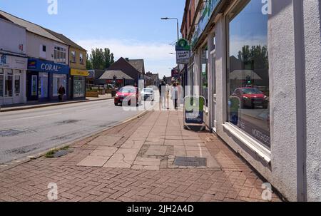 Town center scene in Coalville, Leicestershire, UK Stock Photo