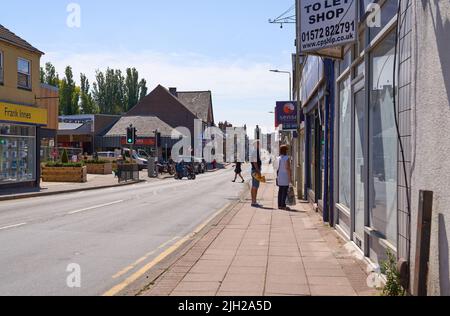 Town center scene in Coalville, Leicestershire, UK Stock Photo