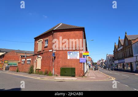 Town center scene in Coalville, Leicestershire, UK Stock Photo