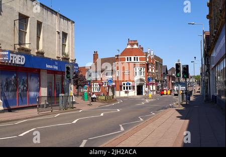 Town center scene in Coalville, Leicestershire, UK Stock Photo