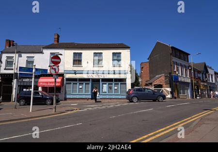 Town center scene in Coalville, Leicestershire, UK Stock Photo