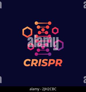 CRISPR, dna, genome editing vector icon Stock Vector