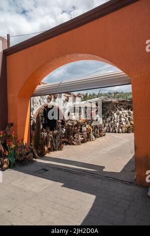 shops and street market in Nogales, Mexico.  Stock Photo