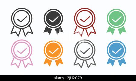 Quality icon Set. Vector isolated editable flat illustration set Stock Vector