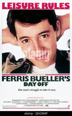 MATTHEW BRODERICK POSTER, FERRIS BUELLER'S DAY OFF, 1986 Stock Photo