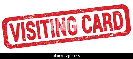 VISITING CARD text written on red rectangle stamp sign. Stock Photo