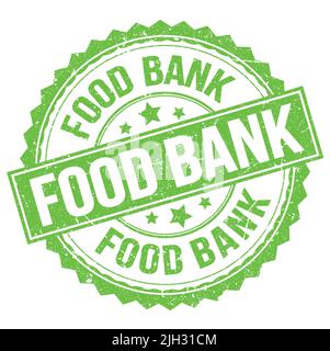 FOOD BANK text written on green round stamp sign Stock Photo