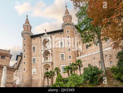 Palazzo Ducale of Urbino at the Marche Region, Italy Stock Photo