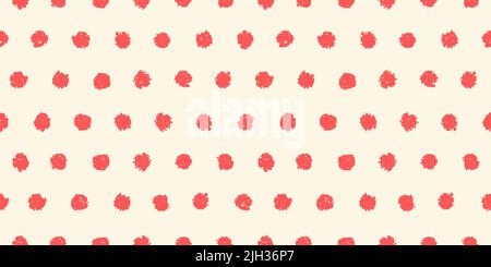 Polka dot seamless pattern with hand painted circles Stock Vector