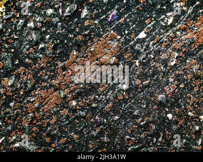 natural texture of mossy rock Stock Photo