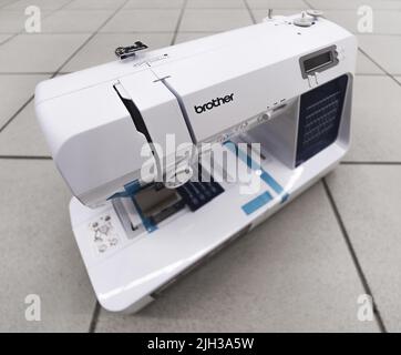 2022: the brand new sewing machine Brother Stock Photo