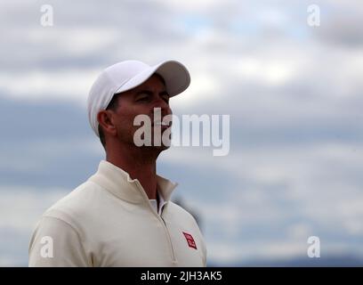 St Andrews, Fife, UK. 14th July, 2022. 14th July 2022, Old Course at St Andrews, St Andrews, Fife, Scotland; The Open Golf Championship round 1; Adam Scott (AUS) Credit: Action Plus Sports Images/Alamy Live News