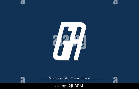 Alphabet letters Initials Monogram logo GA , AG Stock Vector