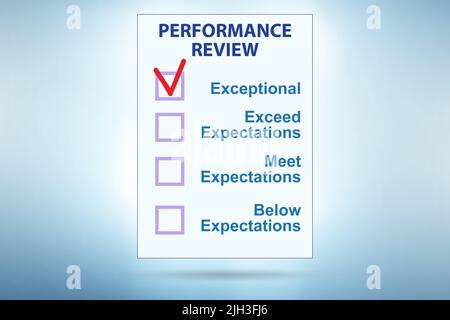 Employee annual performance review business concept Stock Photo