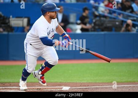 Toronto, Canada. 14th July, 2022. Toronto Blue Jays catcher Danny