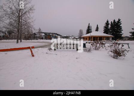 S.S. Klondike sign, Whitehorse, Yukon, Canada Stock Photo