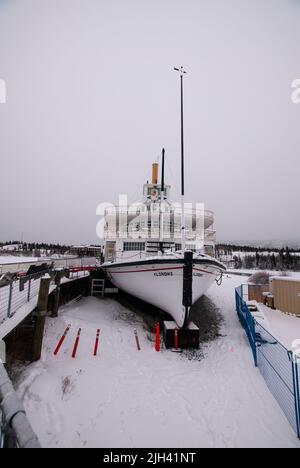 S.S. Klondike docked at Shipyard's Park in Whitehorse, Yukon, Canada Stock Photo