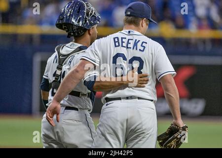 Tampa Bay Rays opening pitcher Jalen Beeks delivers to the Los Angeles  Dodgers during the first inning of a baseball game Friday, May 26, 2023, in  St. Petersburg, Fla. (AP Photo/Chris O'Meara