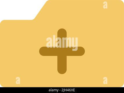 Add folder icon. Creation of a new folder. Editable vector. Stock Vector