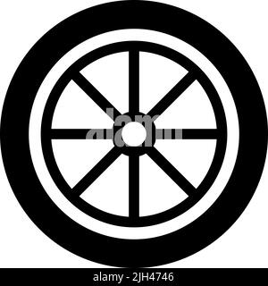 Tire icon. Tire of a car. Editable vector. Stock Vector