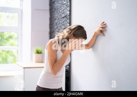 Menieres Disease Of Inner Ear. Feeling Dizzy. Vertigo Stock Photo