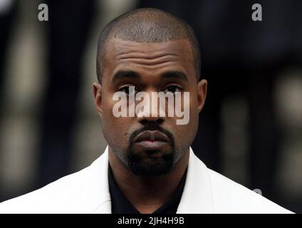 File photo dated 20/02/15 of Kanye West who is being sued for more than seven million dollars (£6 million) by a production and design firm that worked on several of the rapper's live performances. Phantom Labs worked on projects including the musician's Donda 2 livestream release, a Free Larry Hoover concert with Drake and his cancelled 2022 Coachella performance. Issue date: Friday July 15, 2022. Stock Photo