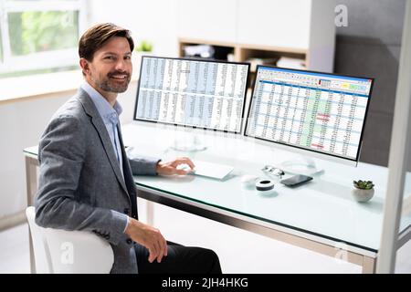 Professional Data Analyst And Medical Billing Coding Women Stock Photo