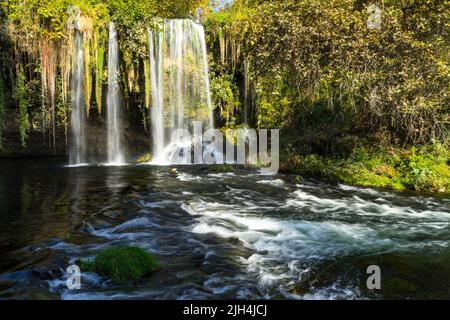 Upper Duden waterfalls in Antalya Stock Photo