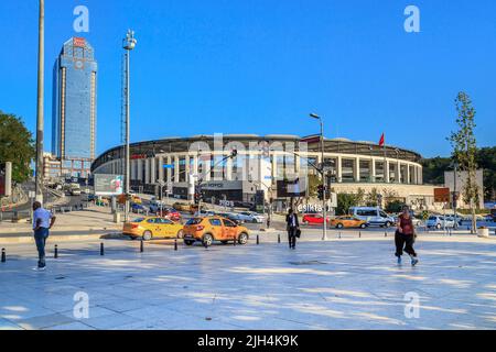 ISTANBUL, TURKEY - SEPTEMBER 13, 2017: This is the modern Vodafone Park Stadium, the home arena of the Besiktas football club. Stock Photo