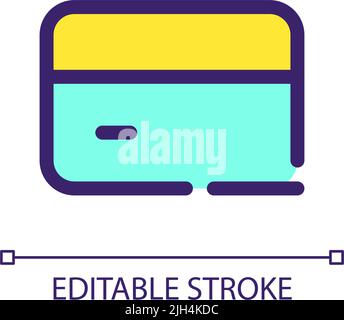 Close bank account pixel perfect RGB color ui icon Stock Vector