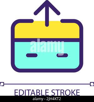Electronic funds transfer pixel perfect gradient linear ui icon Stock ...