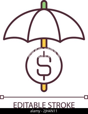 Protect money RGB color icon Stock Vector