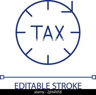 Tax payment RGB color icon Stock Vector