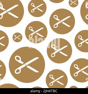 Scissors. Seamless pattern. Abstract background. Vector illustration. Stock Vector