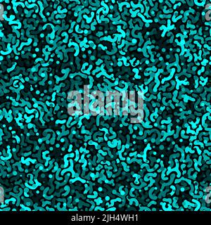 Vector hand drawn cyan monochrome purifier fish skin seamless pattern Stock Vector