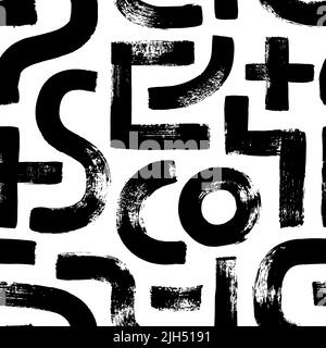 Vector hand drawn geometric shape seamless pattern Stock Vector