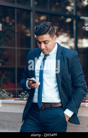 Confident and handsome male businessman Stock Photo