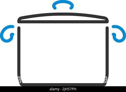 Kitchen Pan Icon. Editable Bold Outline With Color Fill Design. Vector ...
