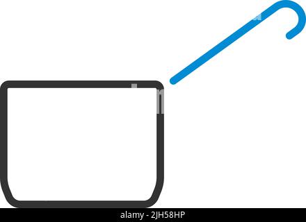 Kitchen Pan Icon. Editable Bold Outline With Color Fill Design. Vector ...