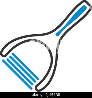 Vegetable Peeler Icon. Editable Bold Outline With Color Fill Design. Vector Illustration. Stock Vector