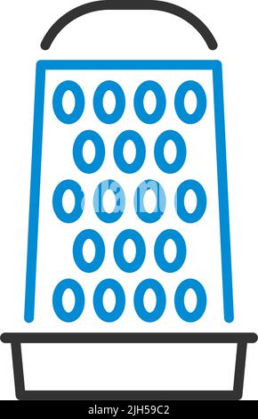 Kitchen Grater Icon. Editable Bold Outline With Color Fill Design. Vector Illustration. Stock Vector