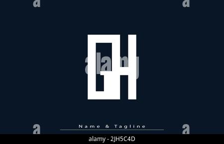 Alphabet letters Initials Monogram logo GH , HG Stock Vector