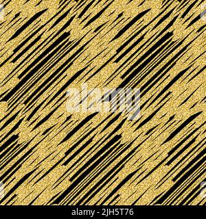 Abstract seamless pattern black gold color design Stock Photo