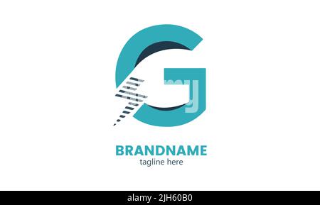 Letter g lightning logo icon design template vector image. Letter g initial logo design template isolated vector image. Stock Vector